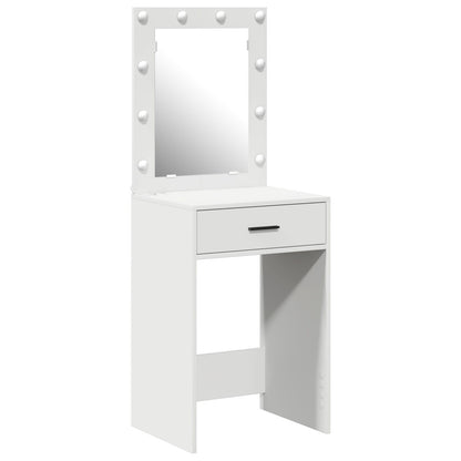 Kaptafel Met Led-Lampjes Wit 50 x 41 x 135 cm