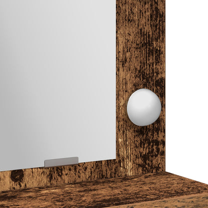 Kaptafel Met Led Verlichting - , Oude hout 50 x 41 x 135 cm