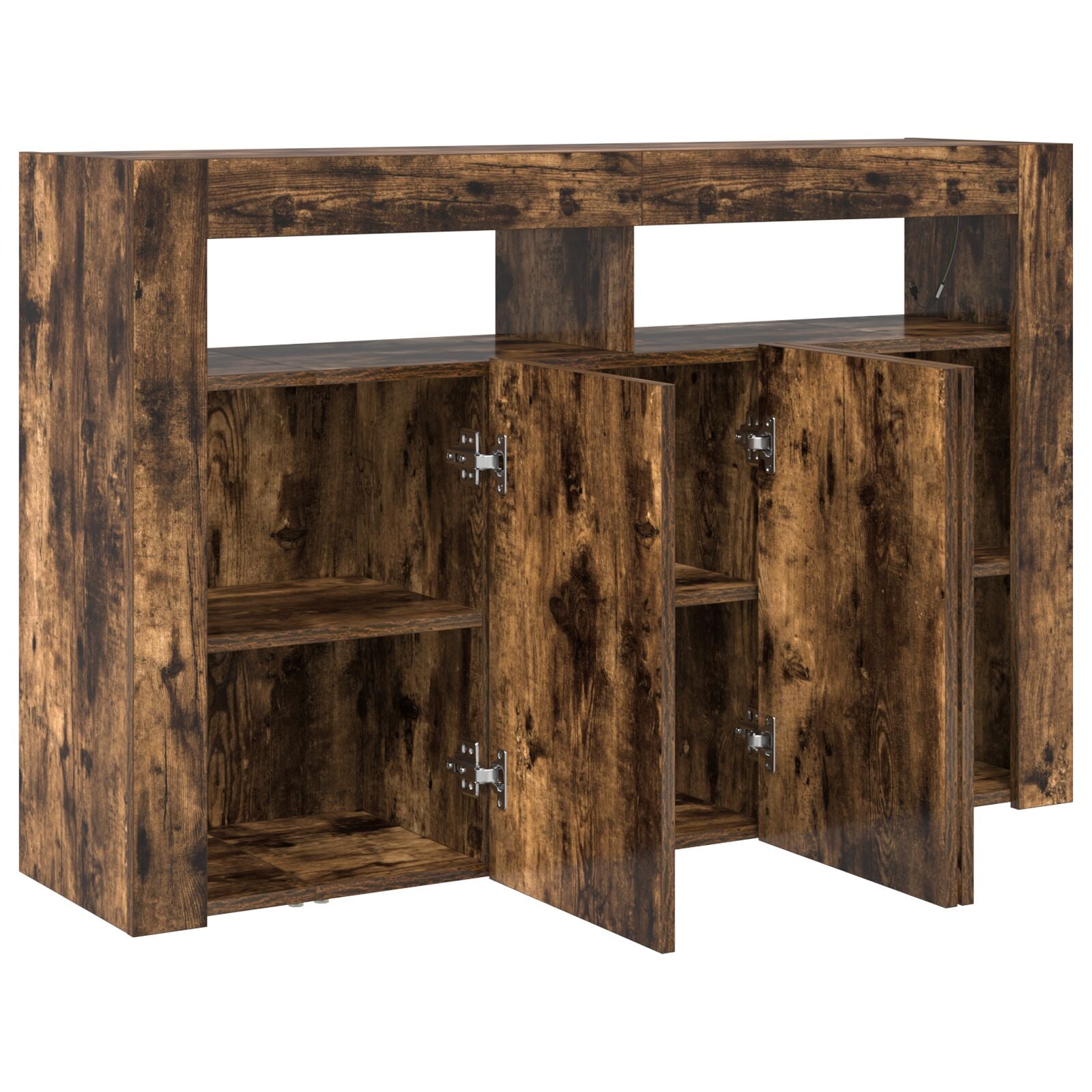 Dressoir Samengesteld Hout 116 X 30 X 75 Cm Gerookt Eiken