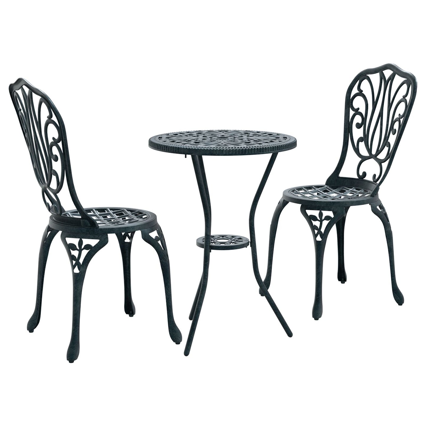 3-Delige Tuin Bistro Set E Gietijzer Groen