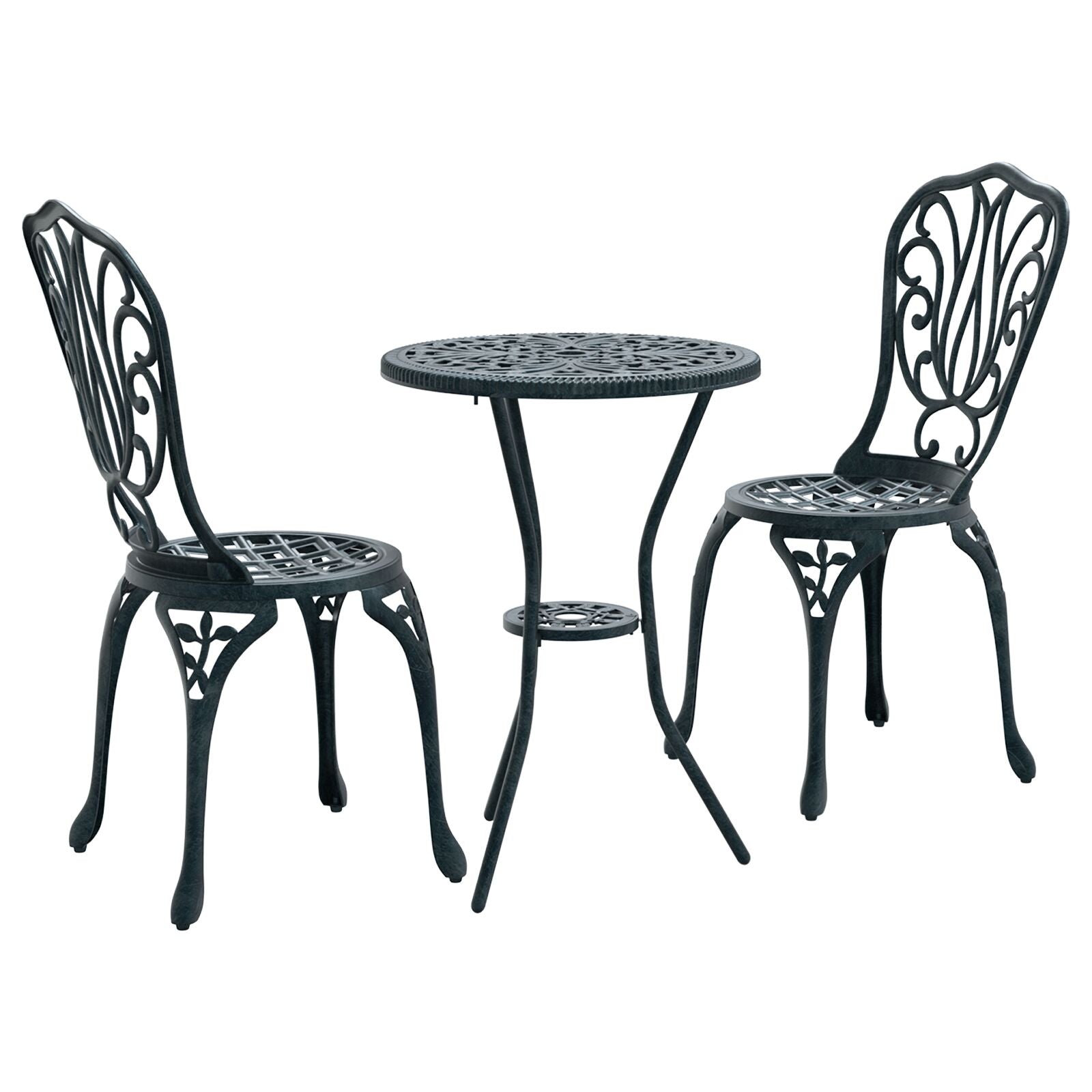 3-Delige Tuin Bistro Set E Gietijzer Groen