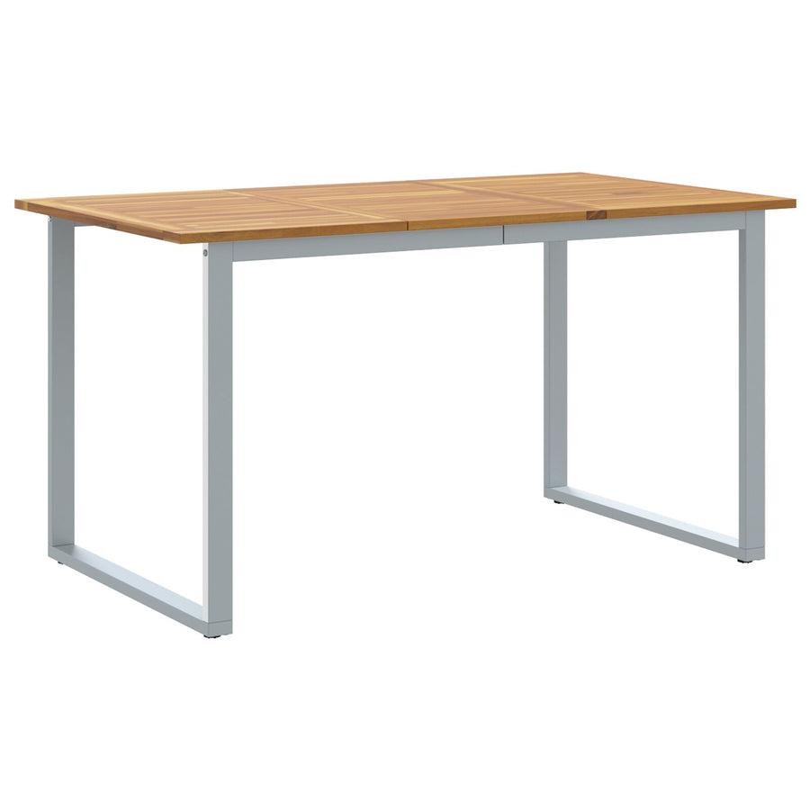 Buiten Eettafel Staal & Massief Acaciahout 140 x 80 x 75 cm Cool overhangend ontwerp