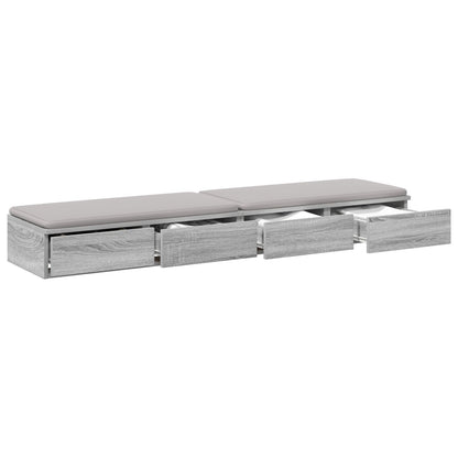 Bedlades 140X36,5X16,5 Cm Gelaagd Hout Grijs sonoma 140 x 36.5 x 16.5 cm