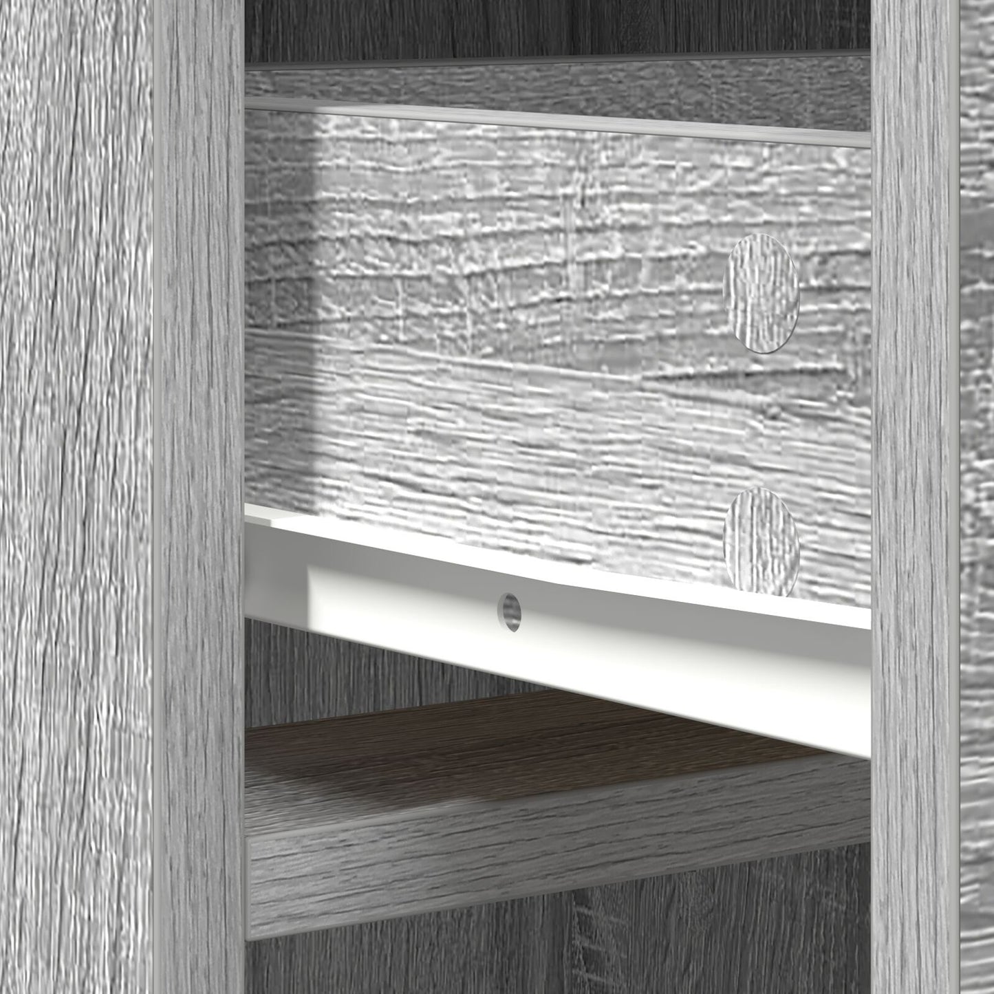 Hoge Kast 40X41X135 Cm Bewerkt Hout Grijze sonoma