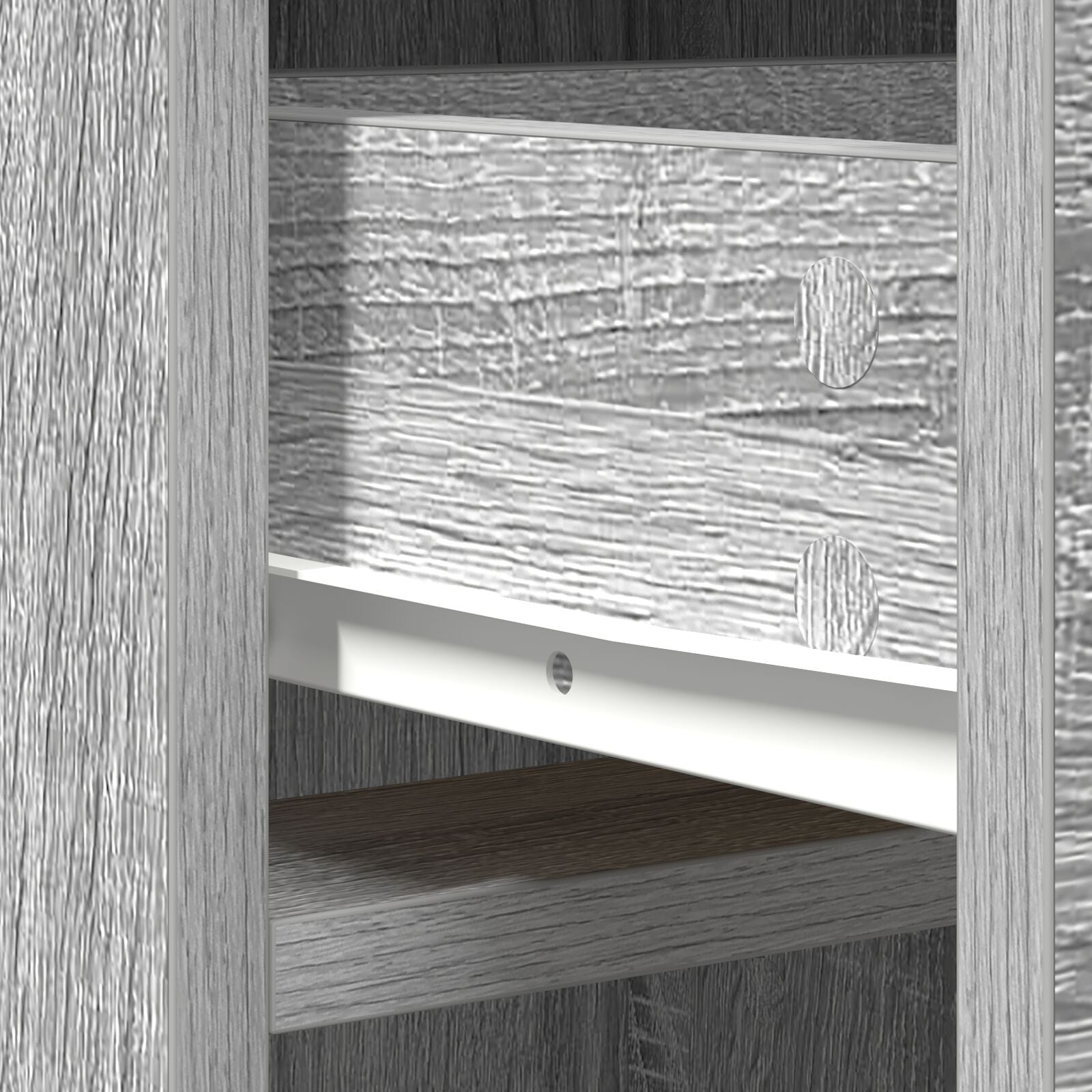 Hoge Kast 40X41X135 Cm Bewerkt Hout Grijze sonoma
