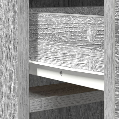 Hoge Kast 40X41X135 Cm Bewerkt Hout Grijze sonoma