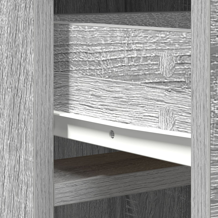 Hoge Kast 40X41X135 Cm Bewerkt Hout Grijze sonoma