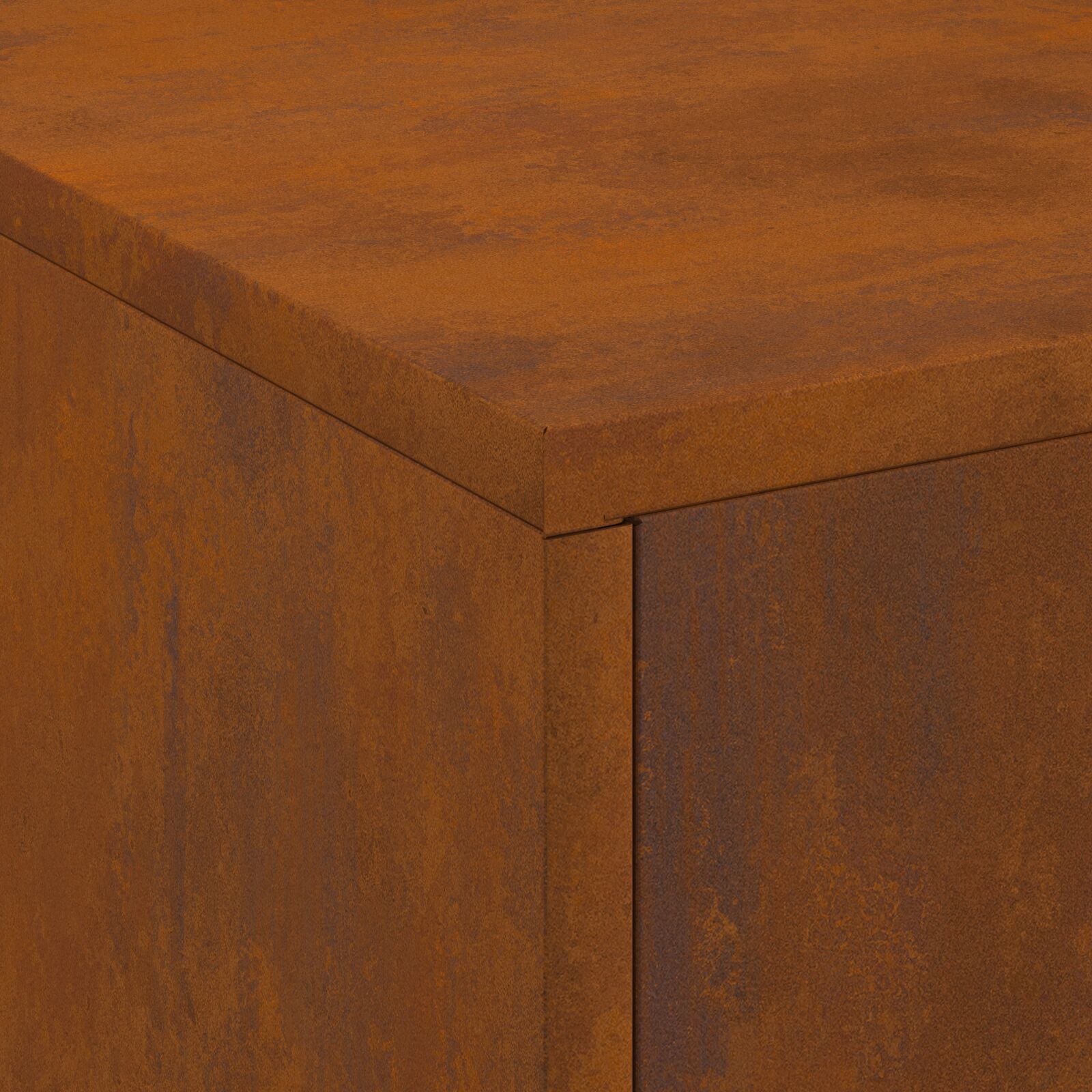 Vuurkorf Met Schoorsteen Verweerd Staal 80 x 50 x 96 cm Verweerd staal/Bruin