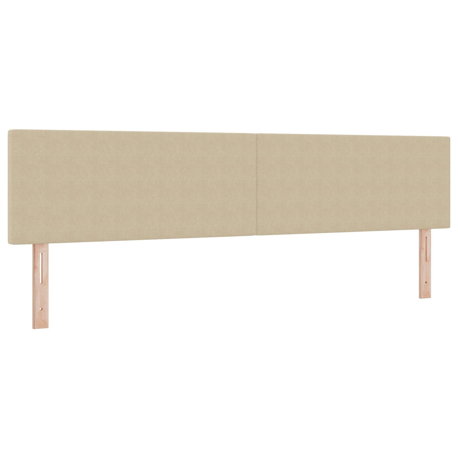 Hoofdbord Eenvoudig Design Corduroy Stof Lichtgroen grijs 200 cm Laag hoofdeinde