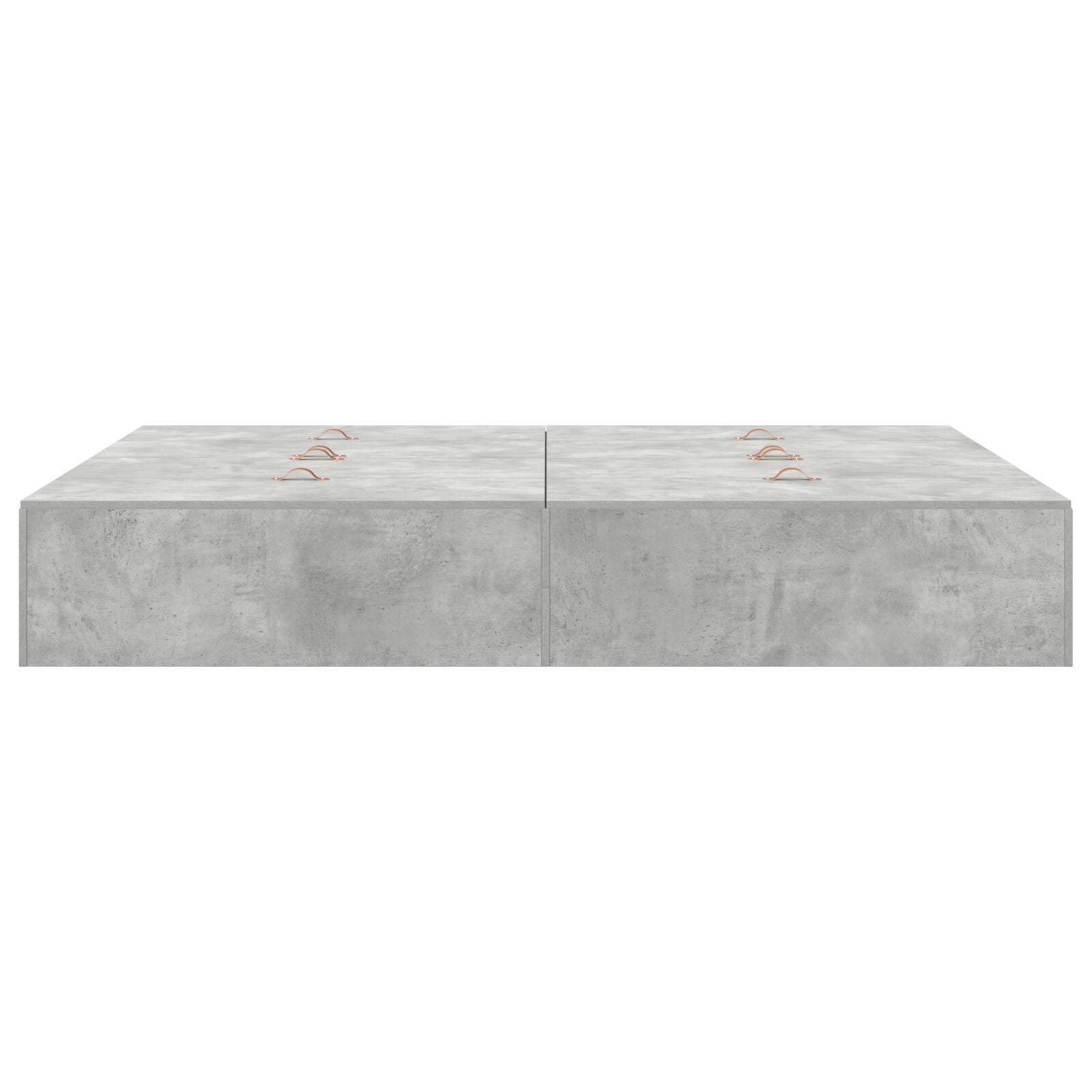Opbergbedframe Betonnen Grijs Beton Grijs 140 x 190 cm