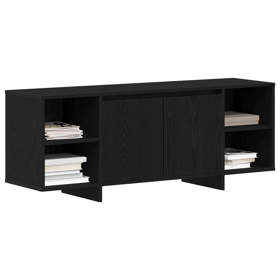 Tv-Meubel - - 120X30X40.5 Cm - Gemaakt Van Geengineerd Hout Zwart eiken