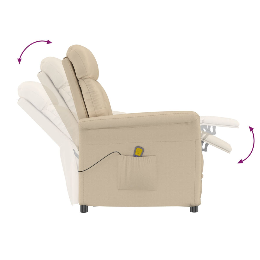 Massagestoel Microvezel Crème