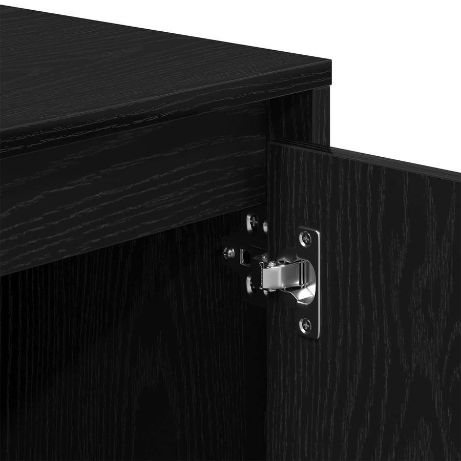 Tv-Kast Zwart Eik 102X37,5X52,5 Cm Bewerkt Hout