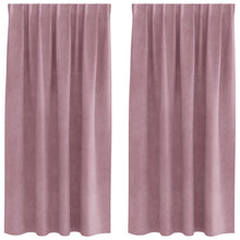 Blackout Gordijnen Met Topband 2 Stuks Fluweel Donkerroze 140 x 175 cm met ingenaaide tape