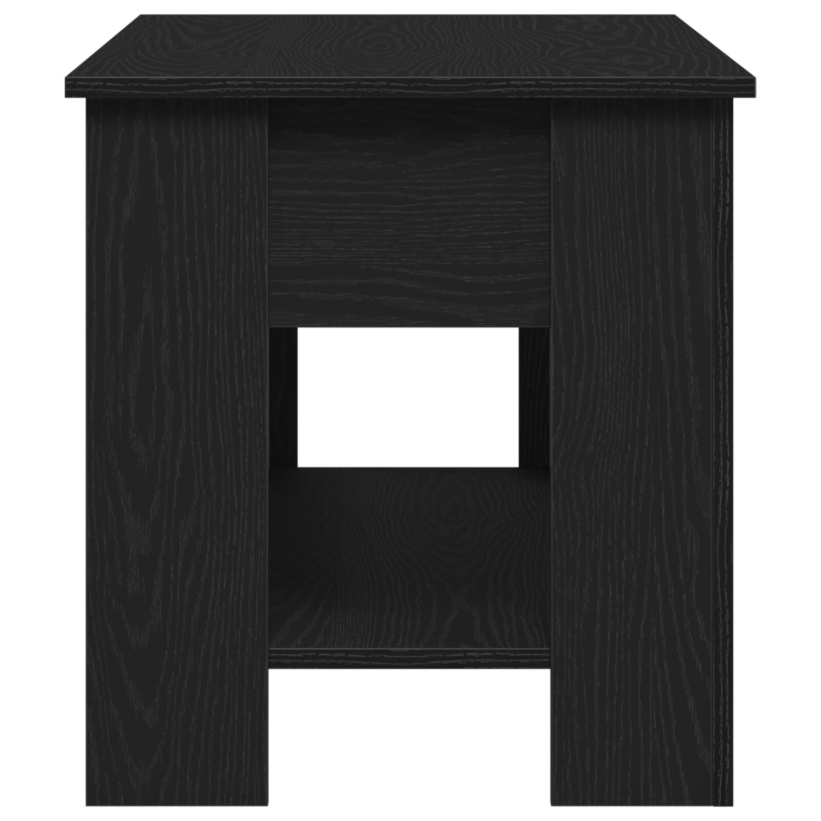 Zwarte Eikenhouten Salontafel - 101X49X52 Cm Gemaakt Van Geënginieerd Hout