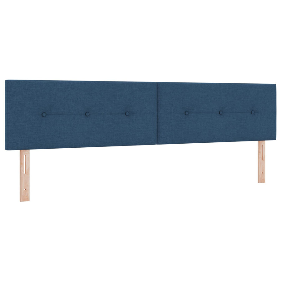 Hoofdbord Met Knopen Tufted Stof Blauw 200 cm Lage hoofdbord