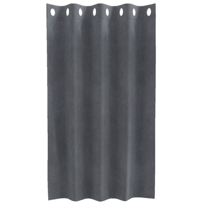 Blackout Gordijnen 2 Stuks Velours Super Lichtgrijs 140 x 140 cm met oogjes