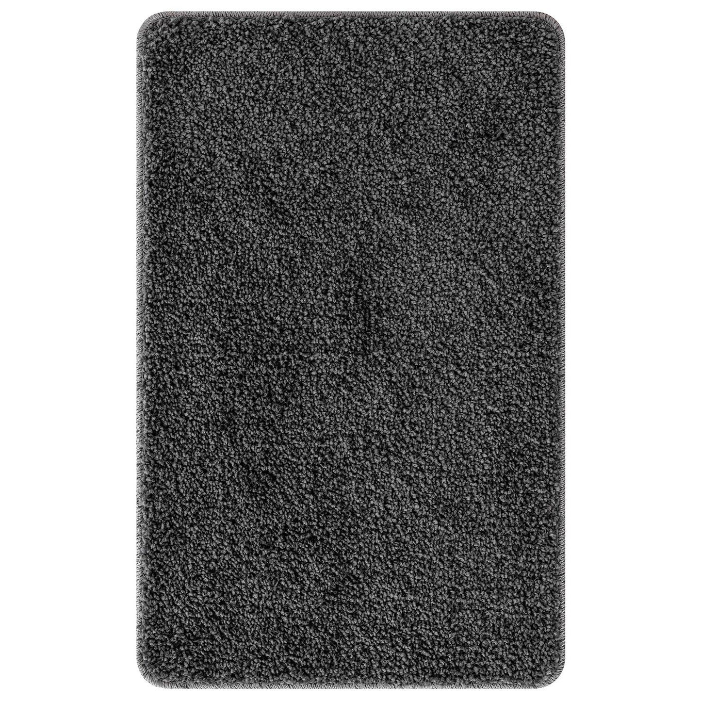 2-Delige Badmat Set Polypropeen Antislip Donkergrijs