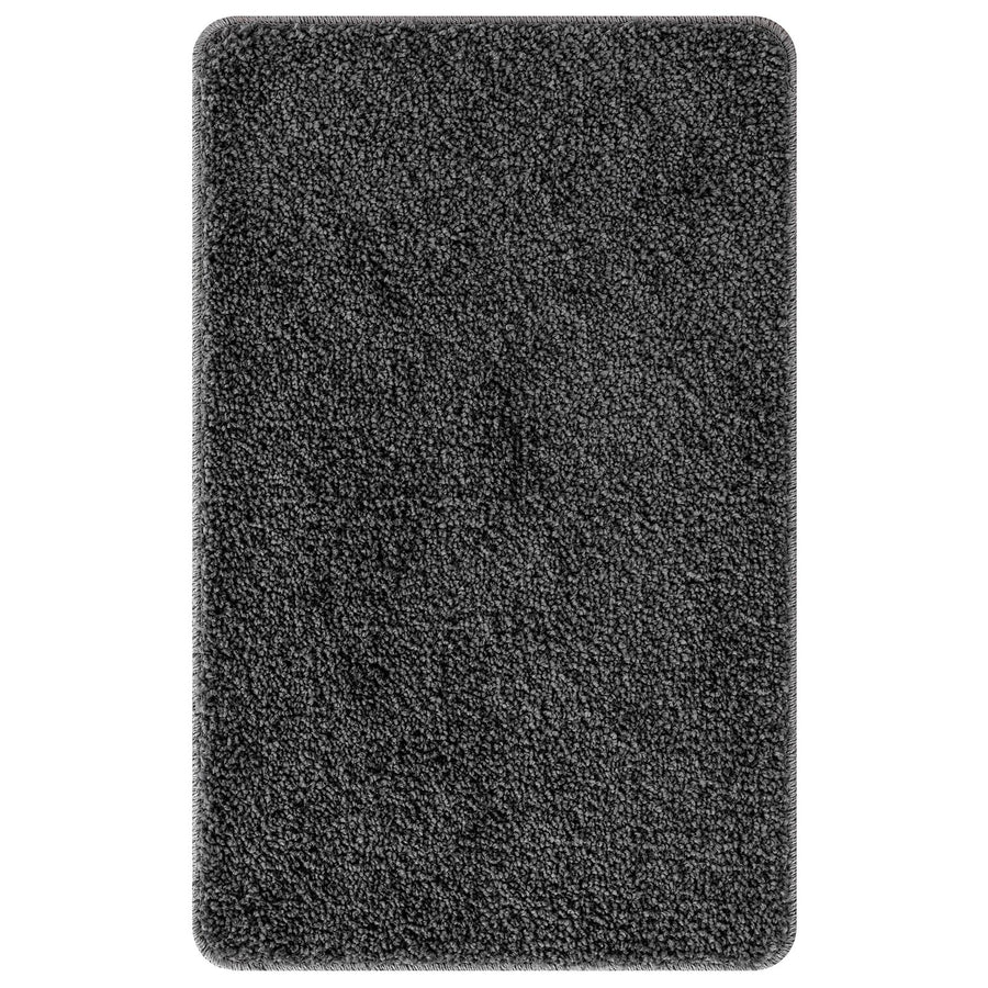 2-Delige Badmat Set Polypropeen Antislip Donkergrijs