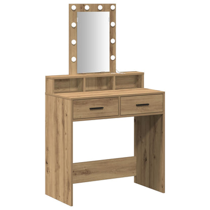 Kaptafel Met Led-Verlichting Artisan eiken 79 x 41 x 140 cm