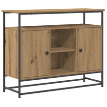 Sideboard 100X35X80 Cm Engineered Wood En Staal Artisan eiken