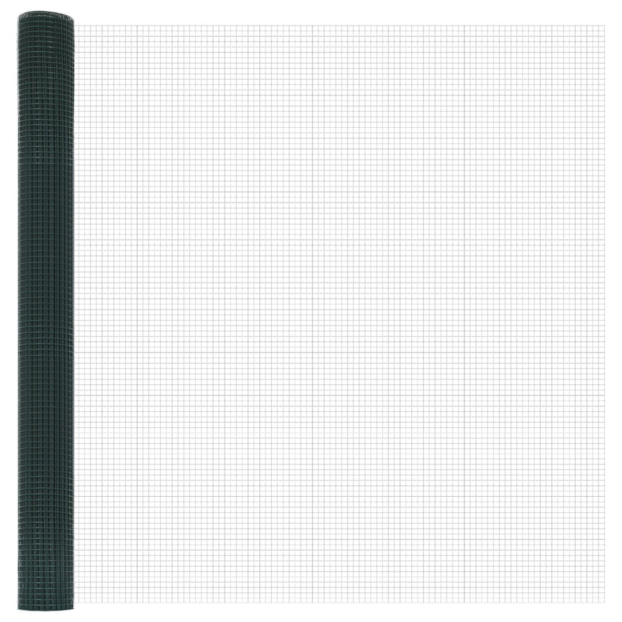 Gelaste Draadhek Met 22 U Palen Groen 1.5X50 M Staal