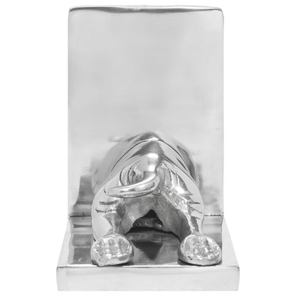 Boeksteunen 2 Stuks Zilver 12X15X18 Cm Aluminium Hond