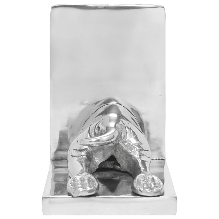 Boeksteunen 2 Stuks Zilver 12X15X18 Cm Aluminium Hond