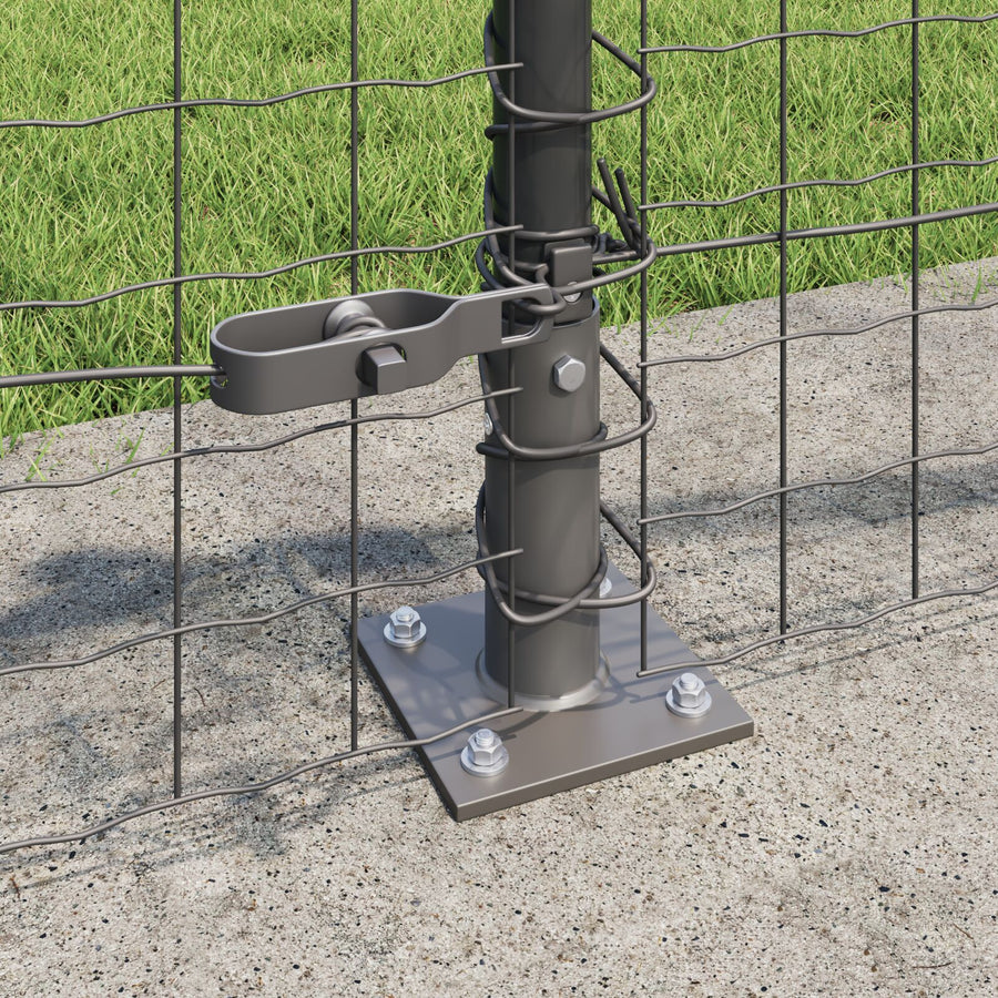 Hekposten Set Van 52 Beton 3,2 X 3,2 X Duurzaam Grijs 70 cm 52x betonpost