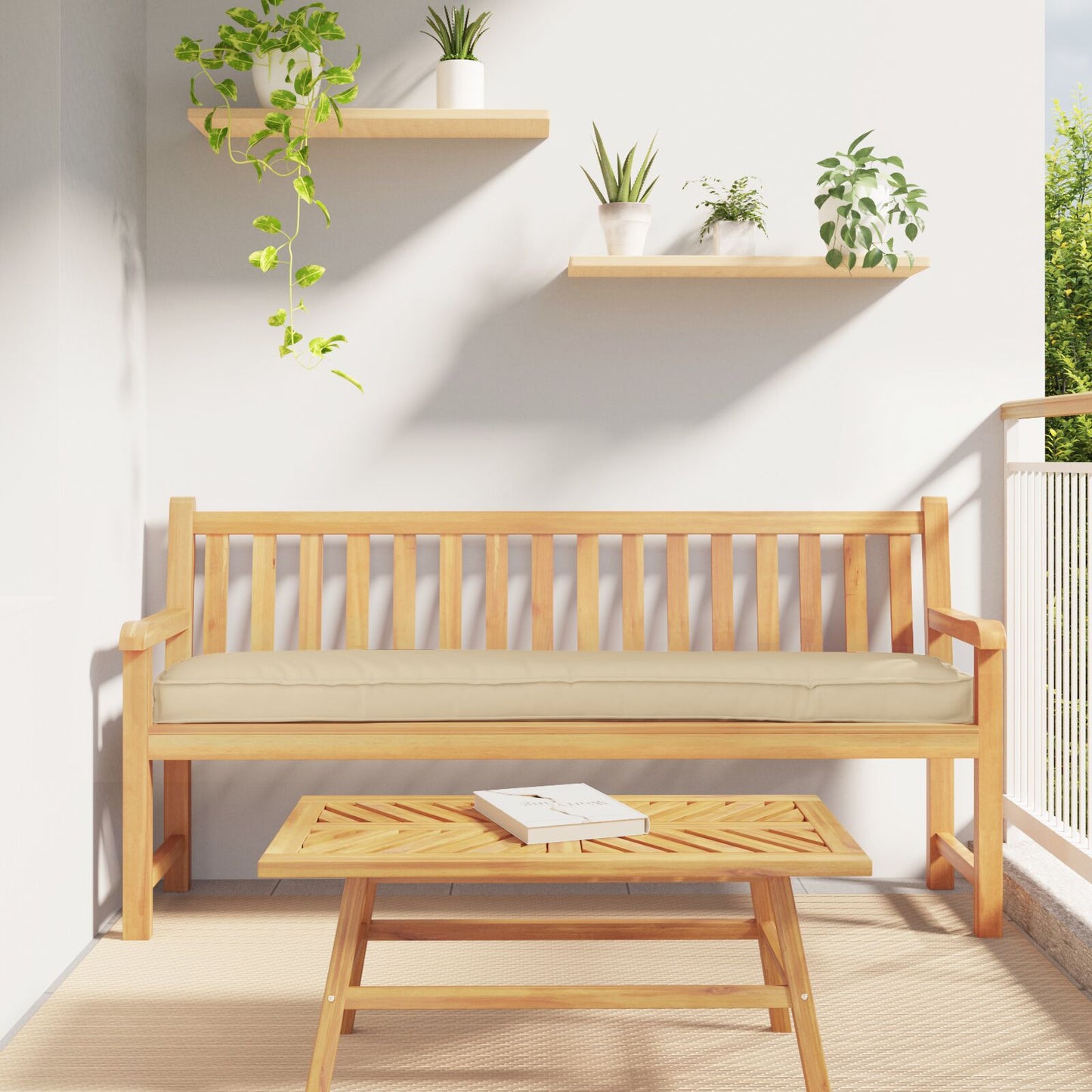 Buitenkussen Polyester 200 Cm X 40 Cm Buitenkussen Beige