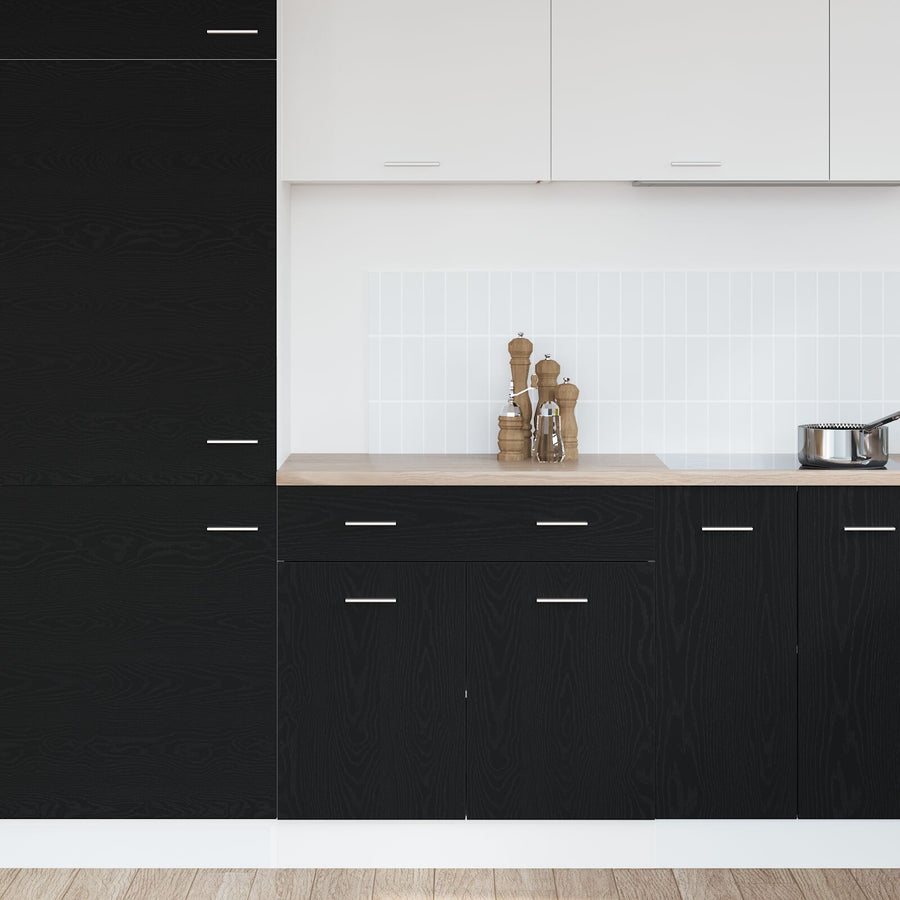 Kast Met Lade In Zwart Eiken, 80X46X81.5 Cm, Gemaakt Van Bewerkt Hout