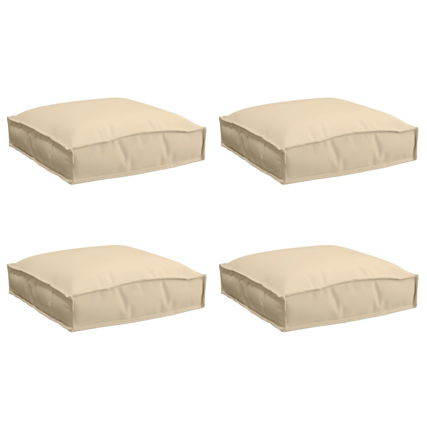Palletkussens Voor Zitplaatsen 4 Stuks 40X40X8 Cm Oxford Stof Beige
