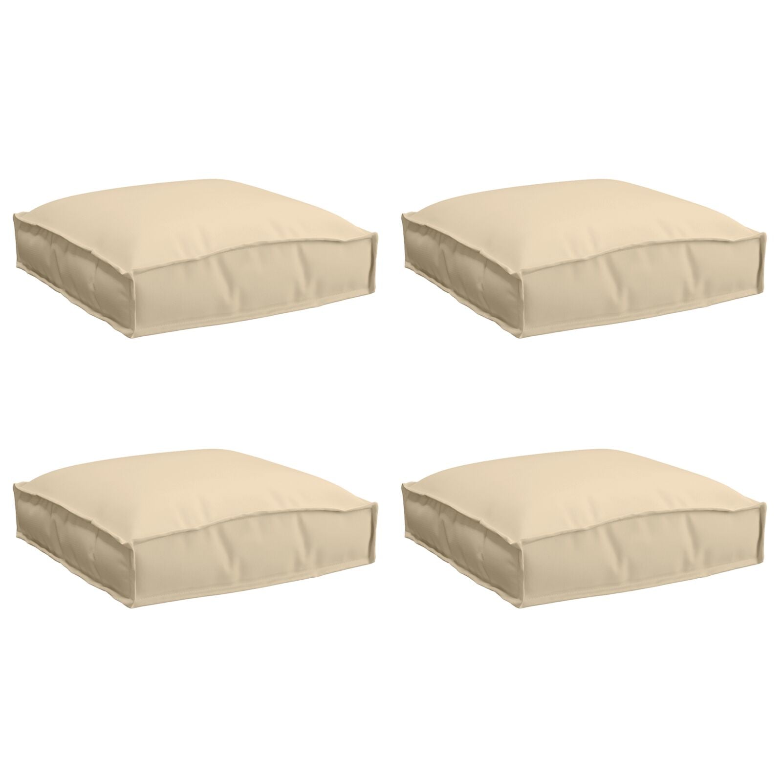 Palletkussens Voor Zitplaatsen 4 Stuks 40X40X8 Cm Oxford Stof Beige