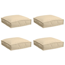 Palletkussens Voor Zitplaatsen 4 Stuks 40X40X8 Cm Oxford Stof Beige
