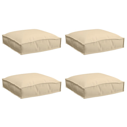 Palletkussens Voor Zitplaatsen 4 Stuks 40X40X8 Cm Oxford Stof Beige