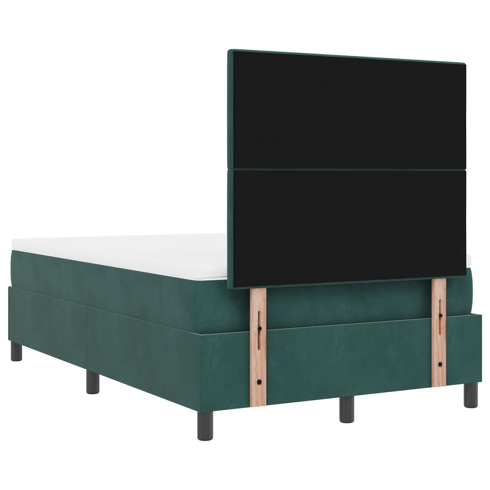 Boxspringbed Met Matras Donkergroen Klein Dubbel Velvet Blauw