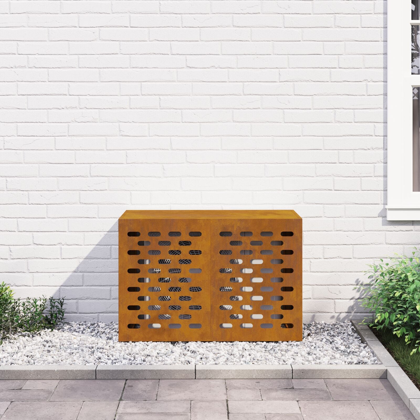 Airconditionerhoes Verweerd staal 90 x 40 x 60 cm