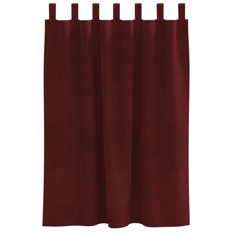 Zwarte Verduisteringsgordijnen 2 Stuks Fluweel Wijnrood 140 x 140 cm met hanglussen