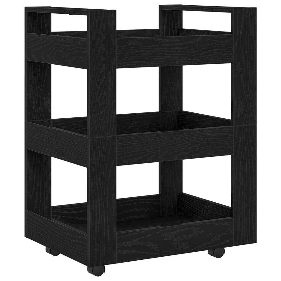 Keuken Trolley 60X45X80 Cm Samengesteld Hout Zwart eiken