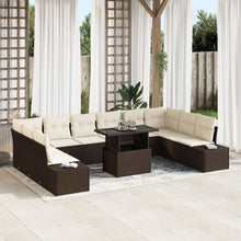 Tuin Sofa Set Set Van 11 Beige En Donkerbruin