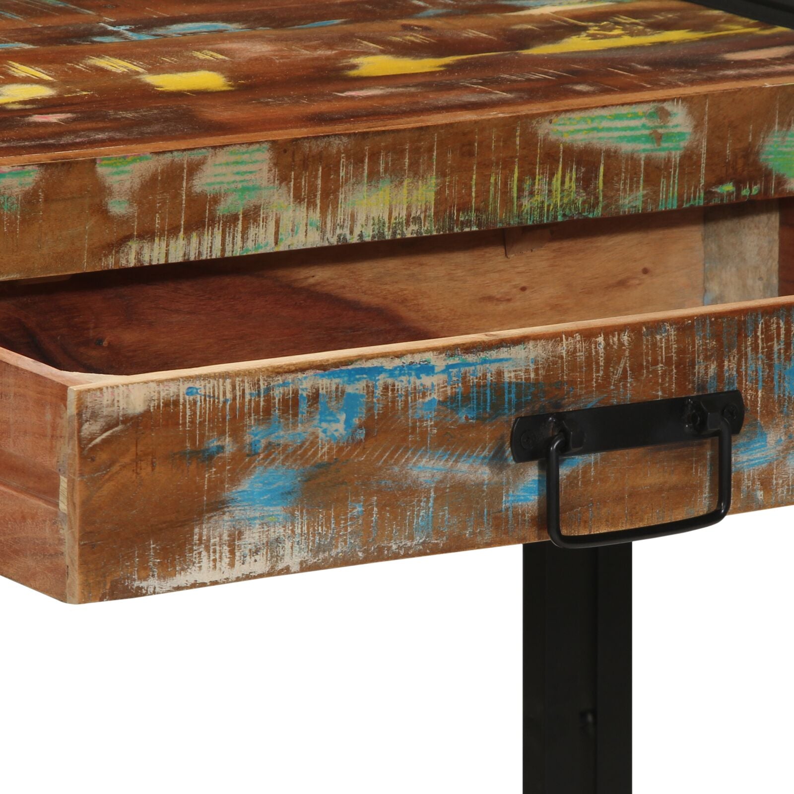 Console Tafel Meerkleurig 120X33X75 Cm Massief Hout Gerecycled 120 cm Massief gerecycled hout