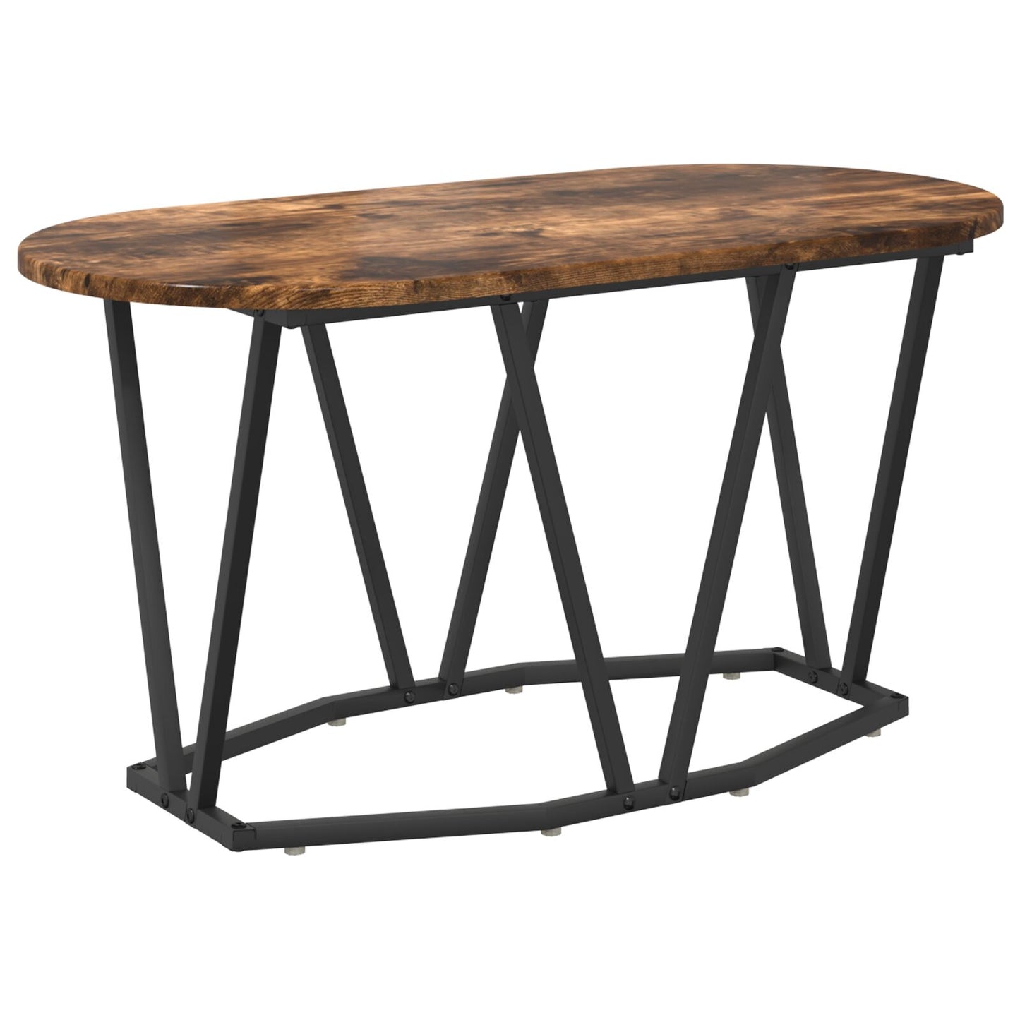Salontafel 80X40X40,5 Cm Geengineerd Hout En Metaal Gerookt eiken