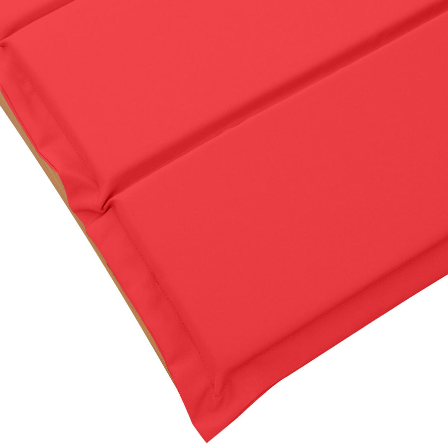 Zonnebedden Met Kussens 2 Stuks Massief Acaciahout Rood