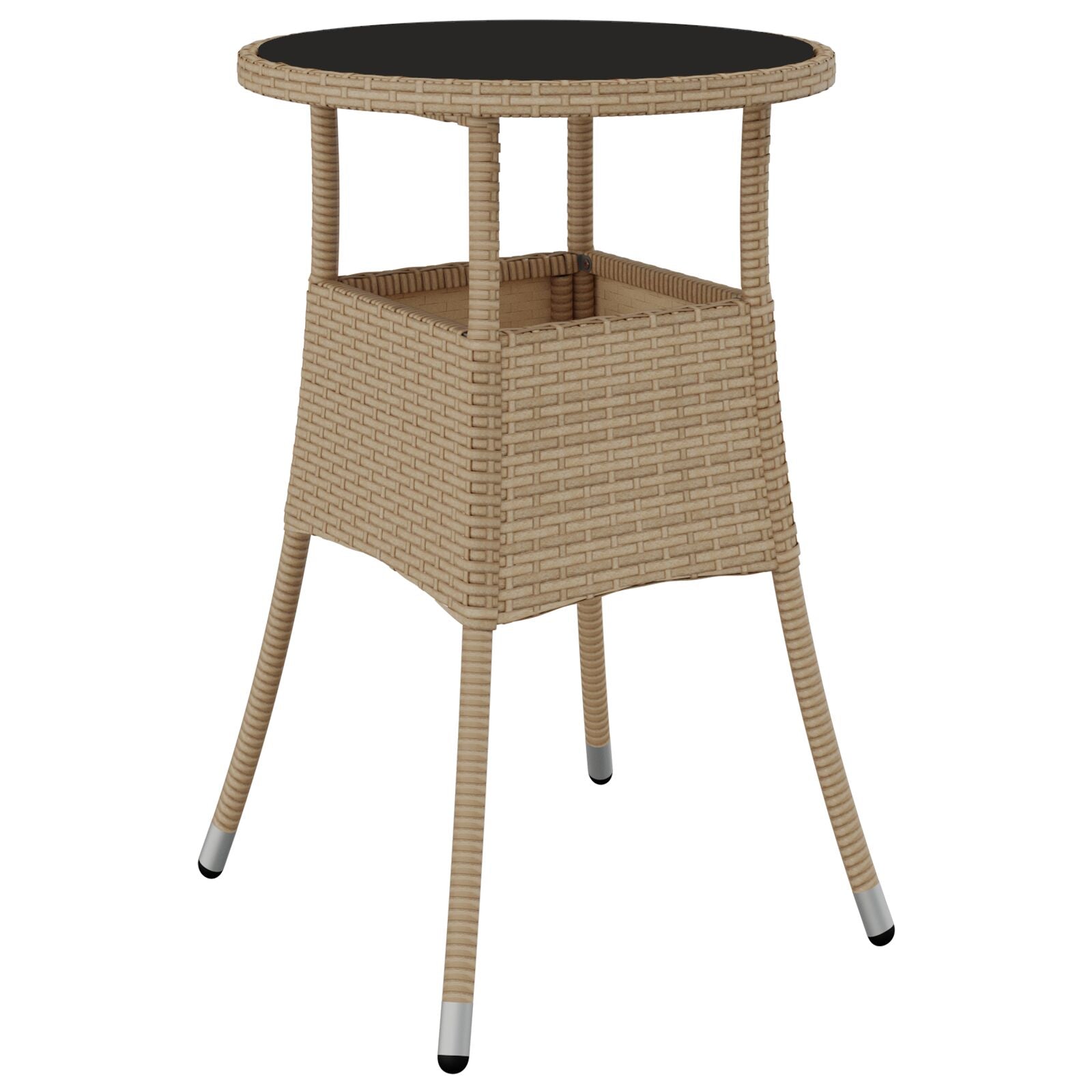 5-Delige Tuindining Set Beige Poly Rattan