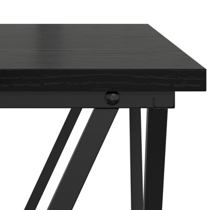 Metaal Middelgroot Strak Salontafel Rechthoekig Zwart eiken