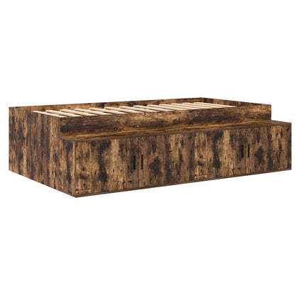 Opbergbedframe Gerookte Eiken 100X200 Cm