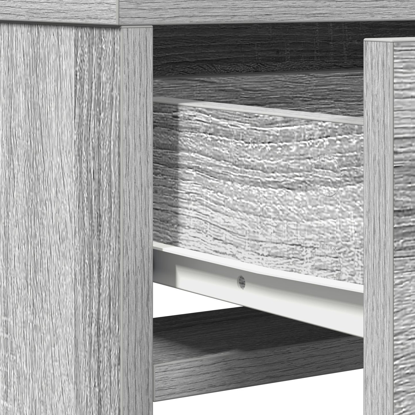 Kaptafel Met Led-Lampen 50 x 41 x 135 cm Grijs sonoma