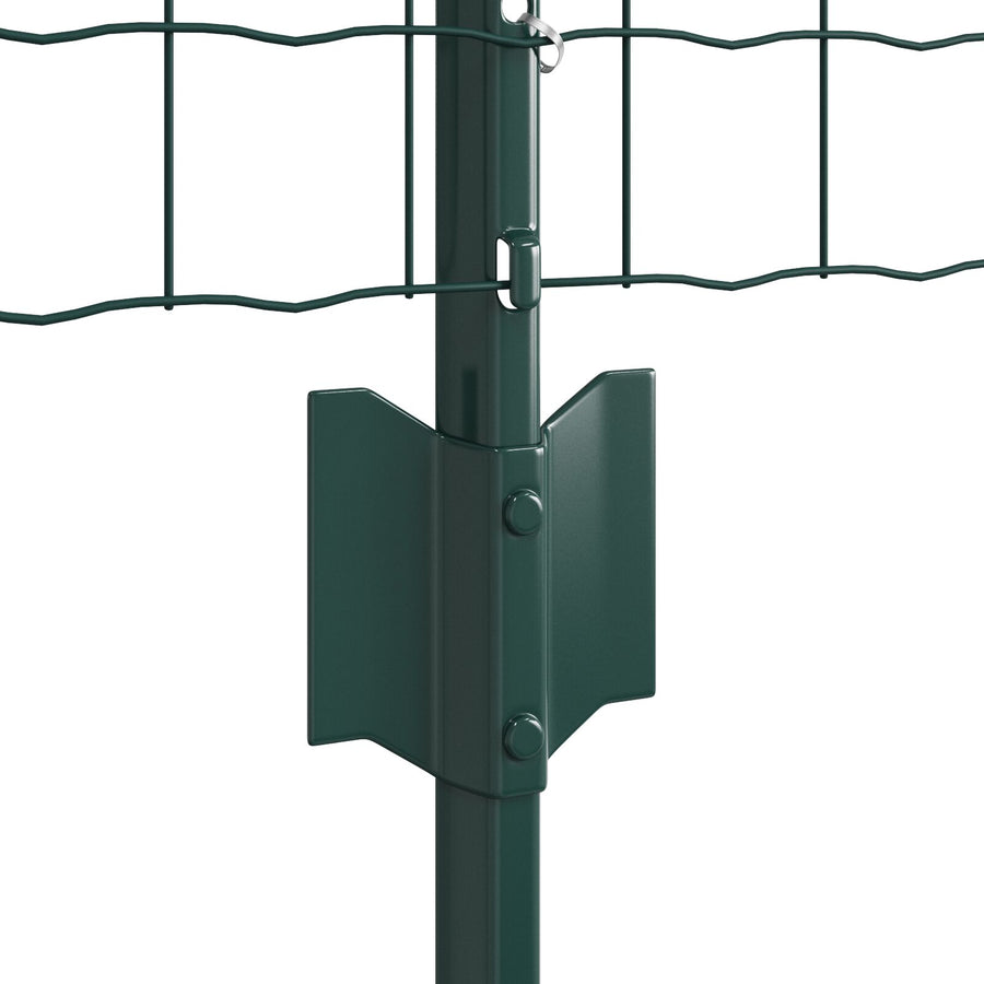 Tuinhek Set Set Van 2 Groen Staal 10 X 0.8 M Duurzaam Tuinhek