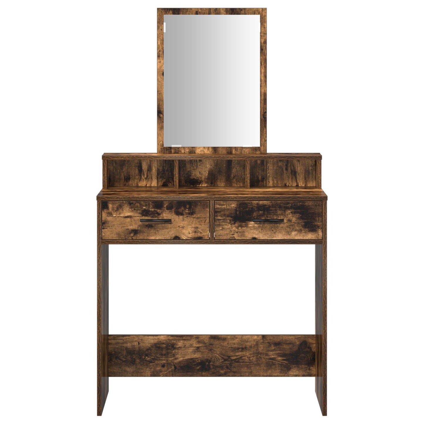 Make-Uptafel Met Lades 79 x 41 x 140 cm Gerookt eiken