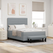 Boxspringbed 160x200 cm lichtgrijs met matras